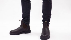 '| Shuperb™ Blundstone 550 Mens Premium Leather Chelsea Boots Walnut Brown'