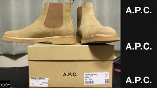 'APC - GRANT Suede Chelsea Boots Review - Beige Sand'