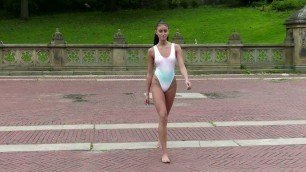 'swimwear fashion show with teenage model'