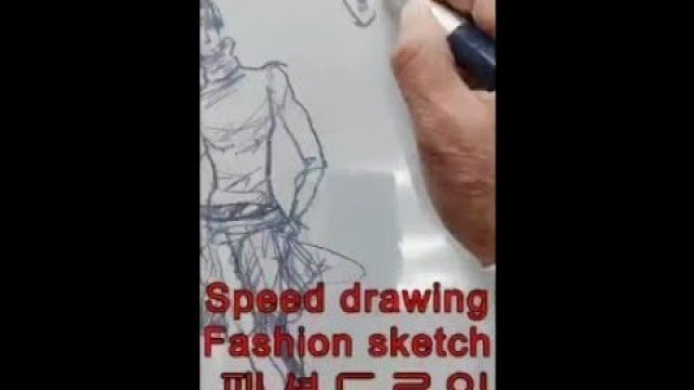 '#shorts   Speed fashion drawing'