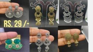 'Actress Earring Collections | Oxidised Earrings | Trendy Fashion Earrings (part-2) | college wear'