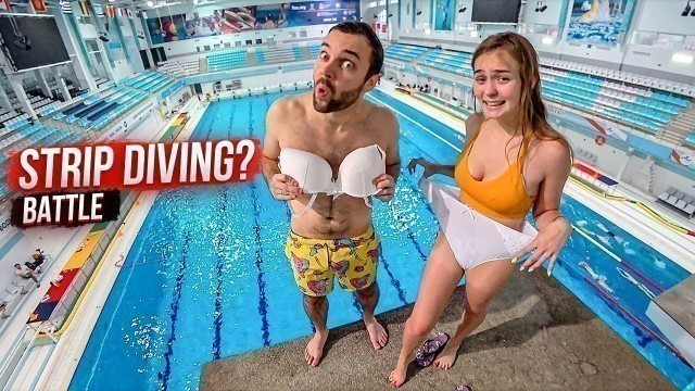 'Regular GIRL vs REMOVE 1 CLOTHING from the Olympic height | Challenge at the swimming pool'