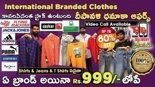 '100% Branded Clothes Cheapest Rates In Hyderabad - UPTO 80% Discount Any Brand Below Rs.999 - Telugu'