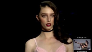 'Sexy stockings and lingerie on catwalk - Izabel Goulart top lingerie model'
