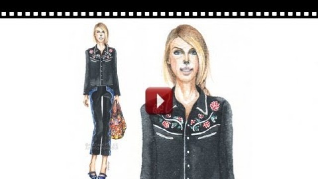 'Simone Harouche Fashion Illustration Watercolor Speed Painting / Time Lapse - Anoma Paleebut'
