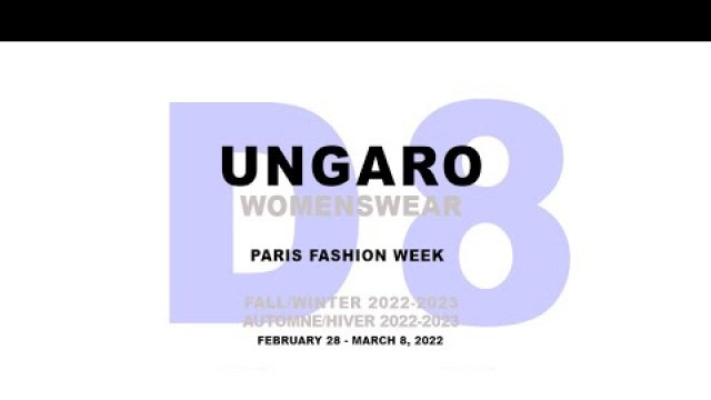 'UNGARO Women\'s RTW Fall Winter 2022-23  Fashion Show Paris | DNMAG'