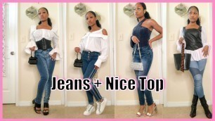 'Jeans + Nice Top Lookbook 2020 |  Shein, Fashion Nova, PrettyLittleThing | 6 Outfits | OKae Kaela'
