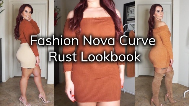 'Fashion Nova Curve Rust Lookbook | Ruby Red'