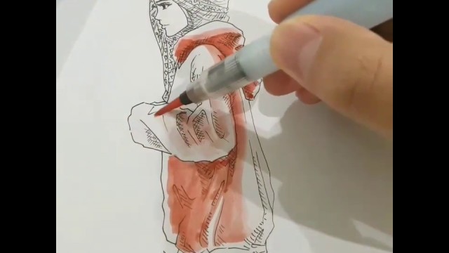 'Fashion Illustration | Drawing | Timelapse | watercolor'