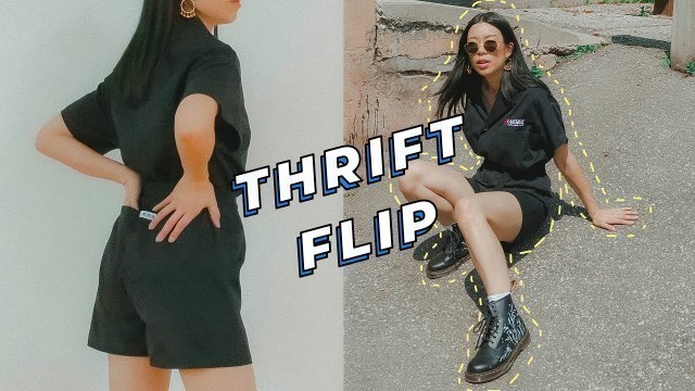 'THRIFT FLIP: diy romper/jumpsuit *utility fashion* | WITHWENDY'