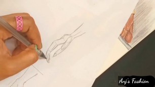 'How to draw hand easy for beginners hand drawings Step by step'