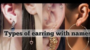 'Types of earring with names||Types of jwellery (part-1)||THE TRENDY GIRL'