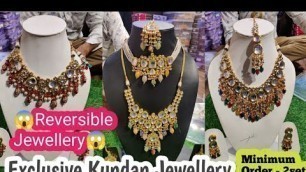 'Reversible Kundan jewellery |Artificial jewellery wholesale market sadar bazar || Govind jewellers'
