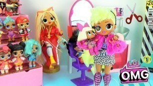 'Мультик Куклы ЛОЛ в салоне красоты OMG LOL Surprise Fashion Dolls Распаковка Lady Diva'