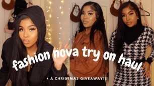 'Fashion Nova Winter Try-On Haul + Christmas Giveaway ft. Dossier'