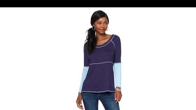 'Serena Williams Colorblock Top with Back Lacing'