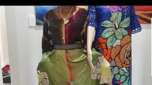 'Best Nigerian  fully stoned silk gowns  with swarovski stone'