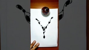 'easy beautiful necklace drawing #shorts #status #drawing #viral #art #trending #fashion #jewellery'