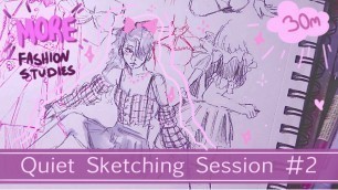 'Sketching Fashion from Pinterest ♡ | Quiet Drawing Session Ep.2'