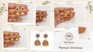 'Mallepula Latest Premium Trendy Fashion Stone Earrings Collection'