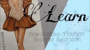 'Fashion designer/illustration Learn How to draw and colour for the first time'