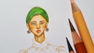 'Face Rendering Fashion Illustration • Mewarnai Kulit Wajah Make up Desain Hijab Fashion Illustrasi'