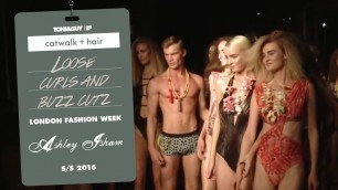 'Catwalk hair: crimped hair at Ashley Isham for London Fashion Week SS16'
