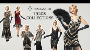 'Gatsby Dress Sequins Glitter 1920s Flapper Party Dress | QUEENDANCER'