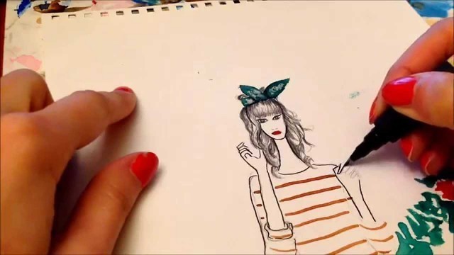'How to draw a fashion illustration. \"Street style\"'