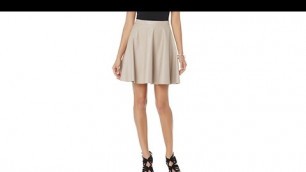 'Serena Williams Flared Faux Leather Skirt'