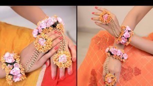 'Trendy!!! Fashion Yellow-Colorful Floral Jewelry Set For Haldi 