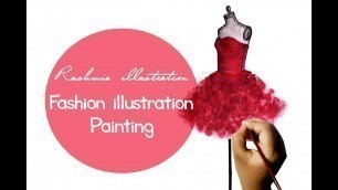 'Watercolor fashion illustration Prom Dress ! #fashion #illustration #watercolor'