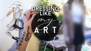 'Dressing As My Drawings Challenge || Styling My Art to Life'