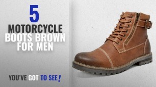 'Top 10 Motorcycle Boots Brown [ Winter 2018 ]: Bruno Marc Men\'s Engle-05 Brown Motorcycle Combat'