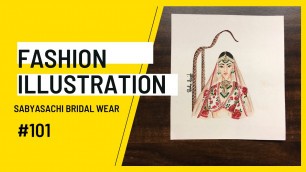 'FASHION ILLUSTRATION #101:  How to draw BridalWear Fashion drawing watercolor edition'