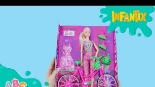 'UNBOXING BARBIE (Barbie Bike Fashion Show) - Infantix'