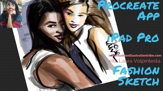 'Fashion Illustration- Procreate App- Watercolor Brush- on iPad Pro with Apple Pencil'