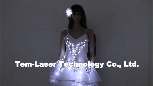 'LED Glowing Wedding Dress Clothes Luminous Women Skirt Tutus Balle'