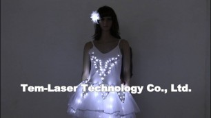 'LED Glowing Wedding Dress Clothes Luminous Women Skirt Tutus Balle'