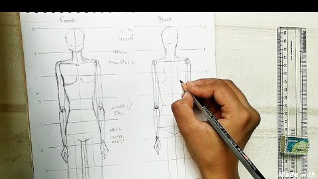'How to draw 10 1/2 head fashion figure part-2'