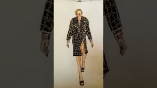 'Chanel Runway fashion illustration watercolor 2020 ~ De mal'