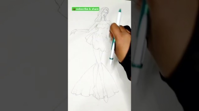 'Fashion illustration-pencil drawing'