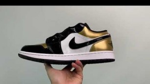 'Hot Sell Nike Air Jordan 1 Low Gold Toe  Comfortable On Shoes CQ9447 700'