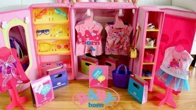 'Baby Born Fashion Shop Set Up and Baby Dolls Go Shopping Pretend Play Compras de muñecas'