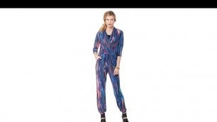 'Serena Williams Printed Jumpsuit with Solid Cami'