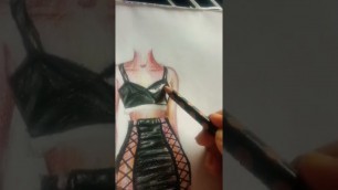 'Dress drawing / easy / fashion illustration / realistic'