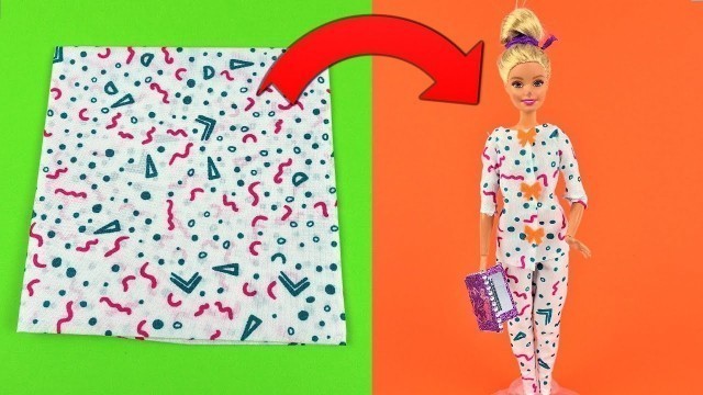 'Barbie Pyjamas and Slippers - Diy Barbie Clothes and hacks'