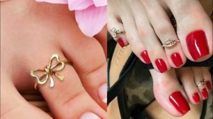 'very attrective and trendy fashion of feet toe rings feet jewelry'