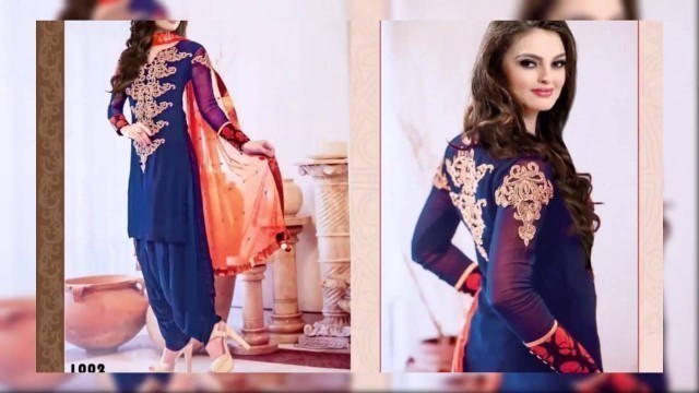 'Pakistani Suits Georgette Embroidery Salwar Kameez Collection 2016 | Latest Fashion Collection'