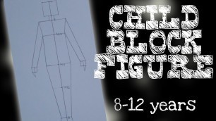 'How to draw child block figure 8-12 years/ Illustration'